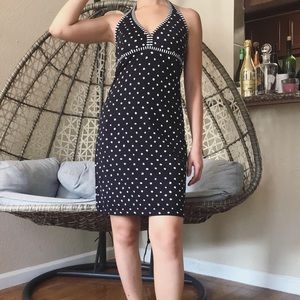 🔥Tommy Bahama Polka Dot Mini Dress/Cover up-Black